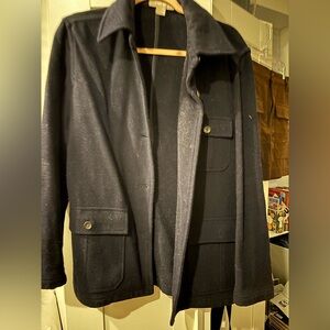 J Crew wool viscose navy jacket shacket